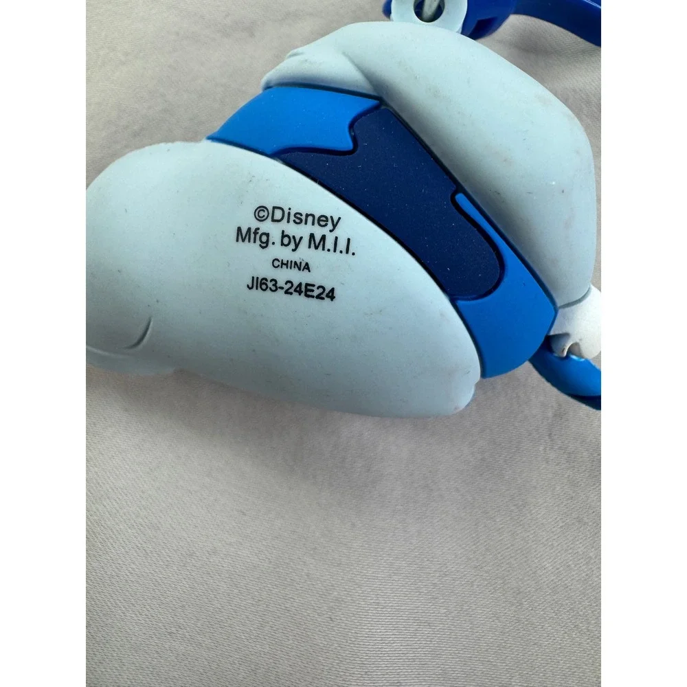 Disney Lilo & Stitch Sleeping Stitch 3D Foam Bag Clip Keychain Blue Nightcap